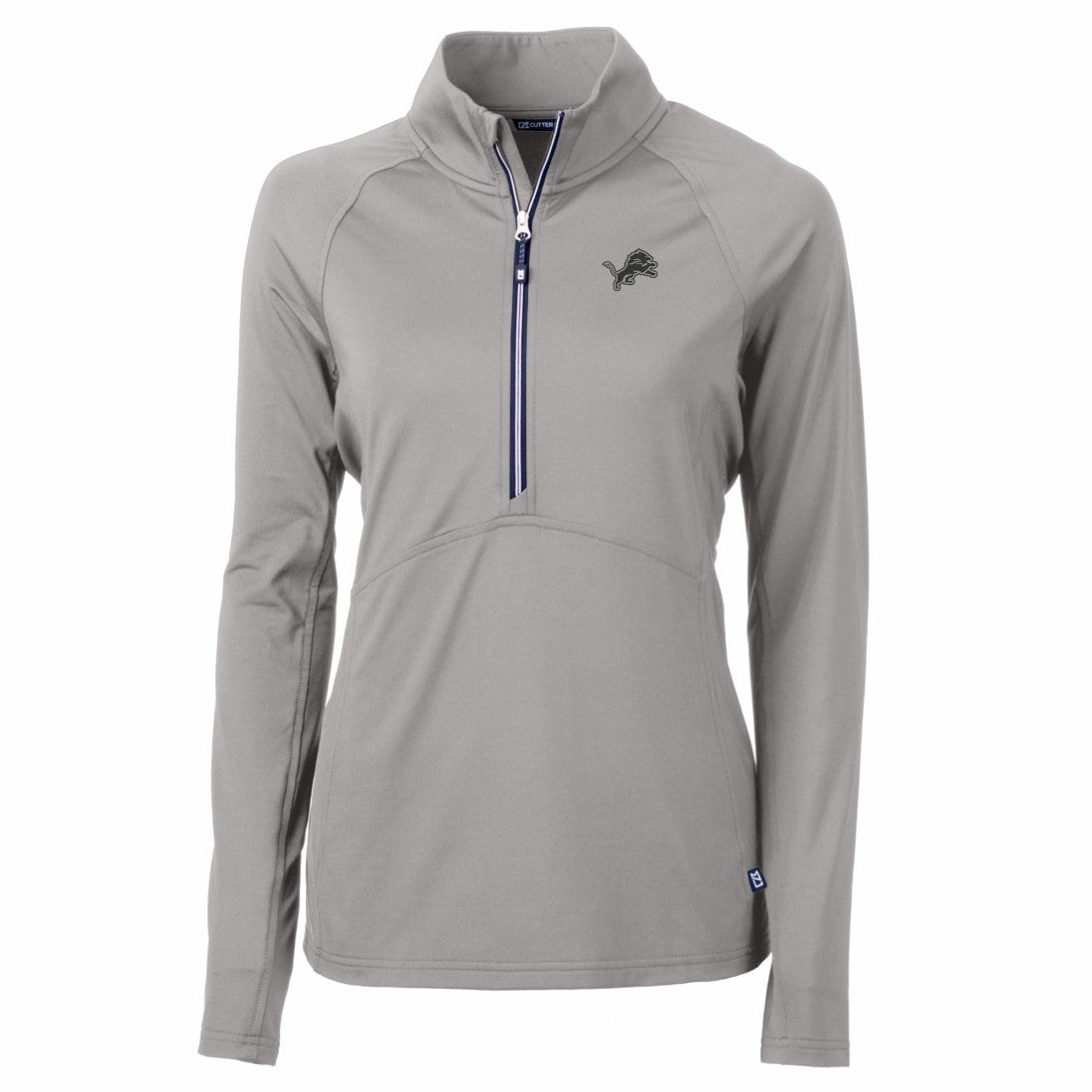 Detroit Lions Cutter & Buck Women's Adapt Eco Knit Stretch Recycled Half-Zip Pullover Top - Gray discount