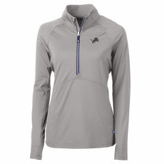 Detroit Lions Cutter & Buck Women's Adapt Eco Knit Stretch Recycled Half-Zip Pullover Top - Gray discount