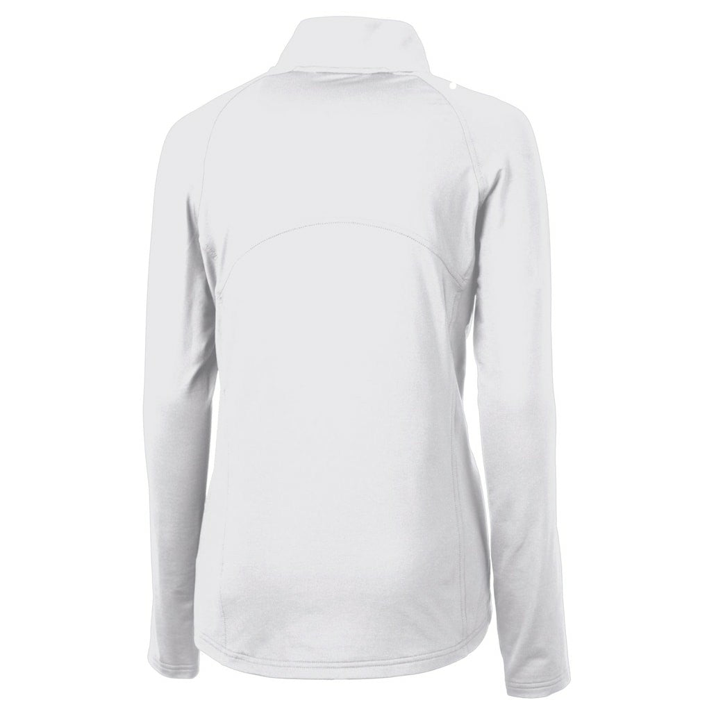 Jacksonville Jaguars Cutter & Buck Women's Adapt Eco Knit Stretch Recycled Raglan Half-Zip Top - White outlet