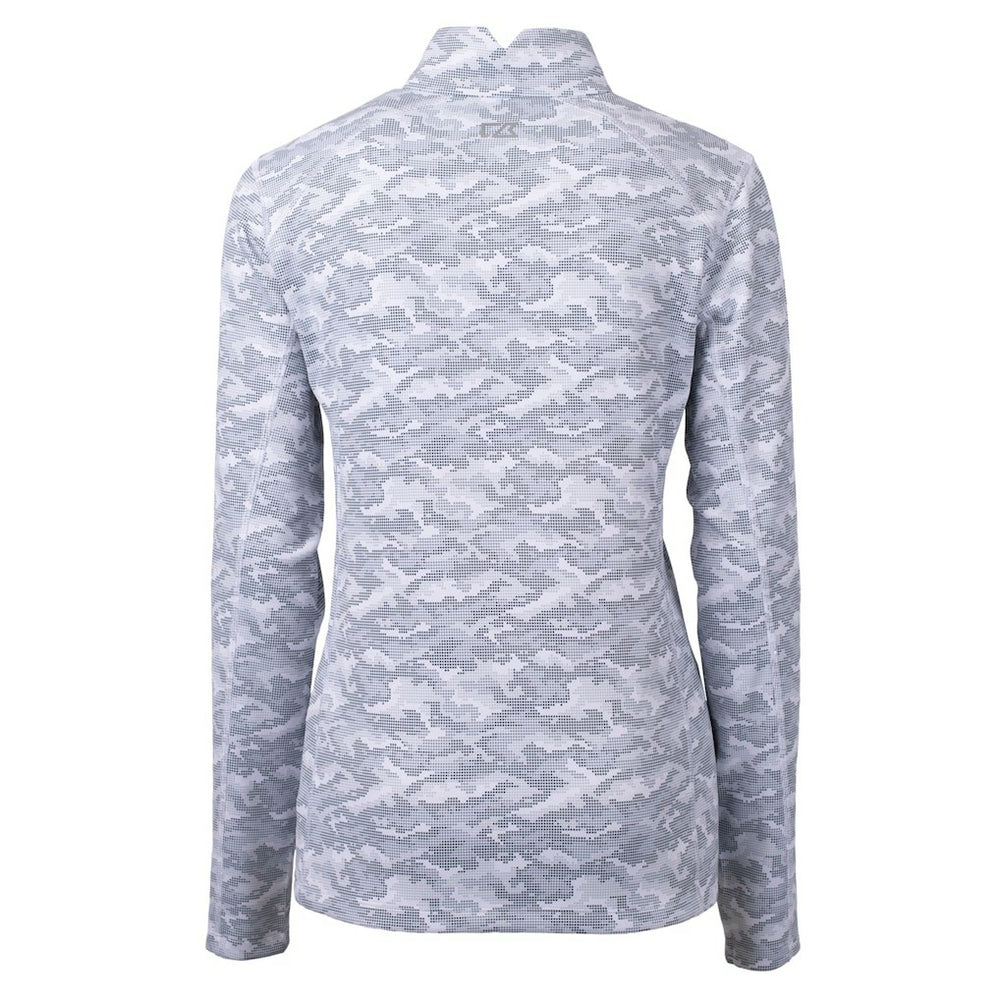 Minnesota Vikings Cutter & Buck Women's Traverse Camo Print Stretch Tri-Blend Quarter-Zip Top - Gray cheap