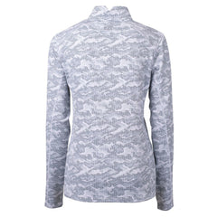 Minnesota Vikings Cutter & Buck Women's Traverse Camo Print Stretch Tri-Blend Quarter-Zip Top - Gray cheap