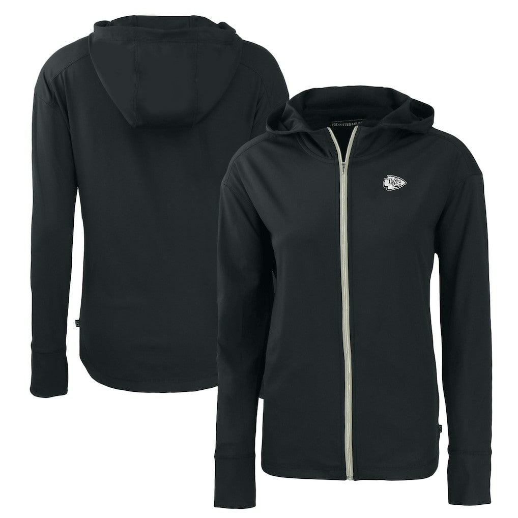 Kansas City Chiefs Cutter & Buck Women's Daybreak Eco Recycled Full-Zip Hoodie - Black sale