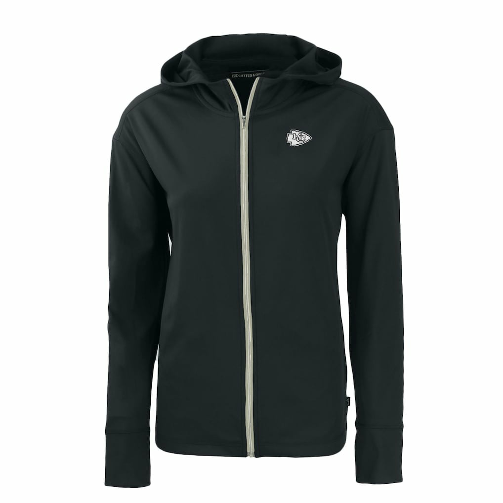 Kansas City Chiefs Cutter & Buck Women's Daybreak Eco Recycled Full-Zip Hoodie - Black sale