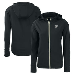 Las Vegas Raiders Cutter & Buck Women's Daybreak Eco Recycled Full-Zip Hoodie - Black on sale