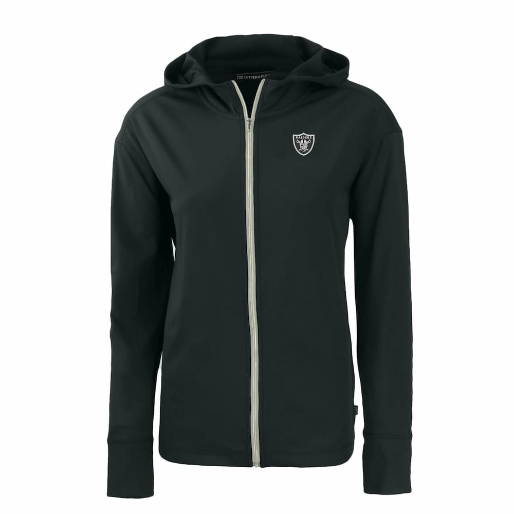 Las Vegas Raiders Cutter & Buck Women's Daybreak Eco Recycled Full-Zip Hoodie - Black on sale