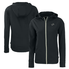 Detroit Lions Cutter & Buck Women's Daybreak Eco Recycled Full-Zip Hoodie - Black cheap