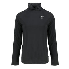 Miami Dolphins Cutter & Buck Women's Coastline Epic Comfort Eco Recycled Funnel Neck Pullover Sweatshirt - Black discount