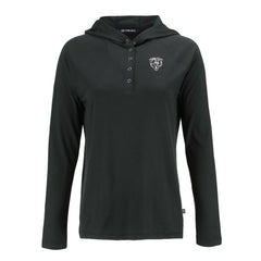 Chicago Bears Cutter & Buck Women's Coastline Epic Comfort Eco Recycled Long Sleeve Hoodie T-Shirt - Black discount