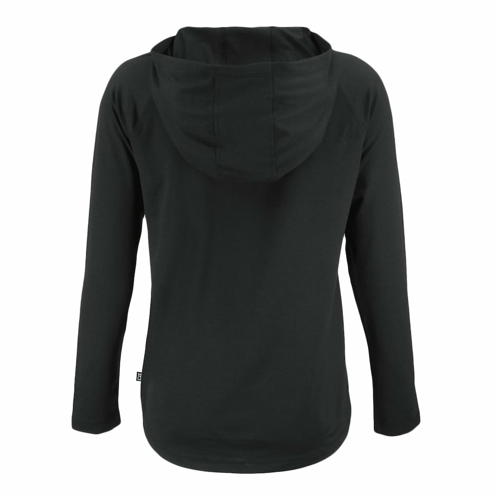 Kansas City Chiefs Cutter & Buck Women's Coastline Epic Comfort Eco Recycled Long Sleeve Hoodie T-Shirt - Black on sale