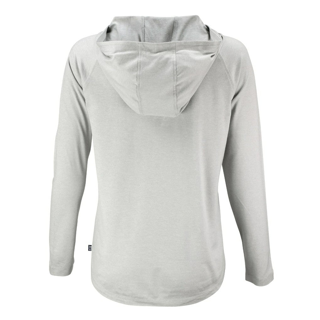 Kansas City Chiefs Cutter & Buck Women's Coastline Epic Comfort Eco Recycled Long Sleeve Hoodie T-Shirt - Gray for sale