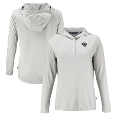 Jacksonville Jaguars Cutter & Buck Women's Coastline Epic Comfort Eco Recycled Long Sleeve Hoodie T-Shirt - Gray online