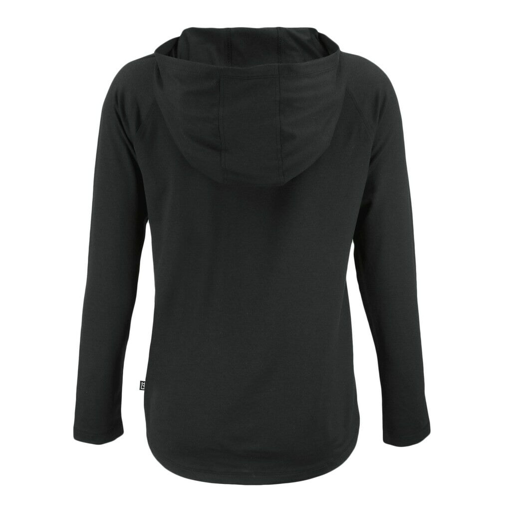 Green Bay Packers Cutter & Buck Women's Coastline Epic Comfort Eco Recycled Long Sleeve Hoodie T-Shirt - Black for sale