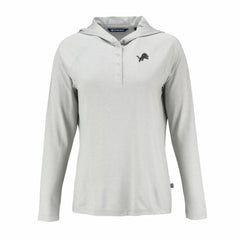 Detroit Lions Cutter & Buck Women's Coastline Epic Comfort Eco Recycled Long Sleeve Hoodie T-Shirt - Gray sale