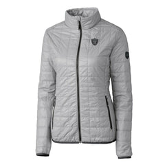 Las Vegas Raiders Cutter & Buck Women's Rainier PrimaLoft Eco Insulated Full-Zip Puffer Jacket - Gray sale