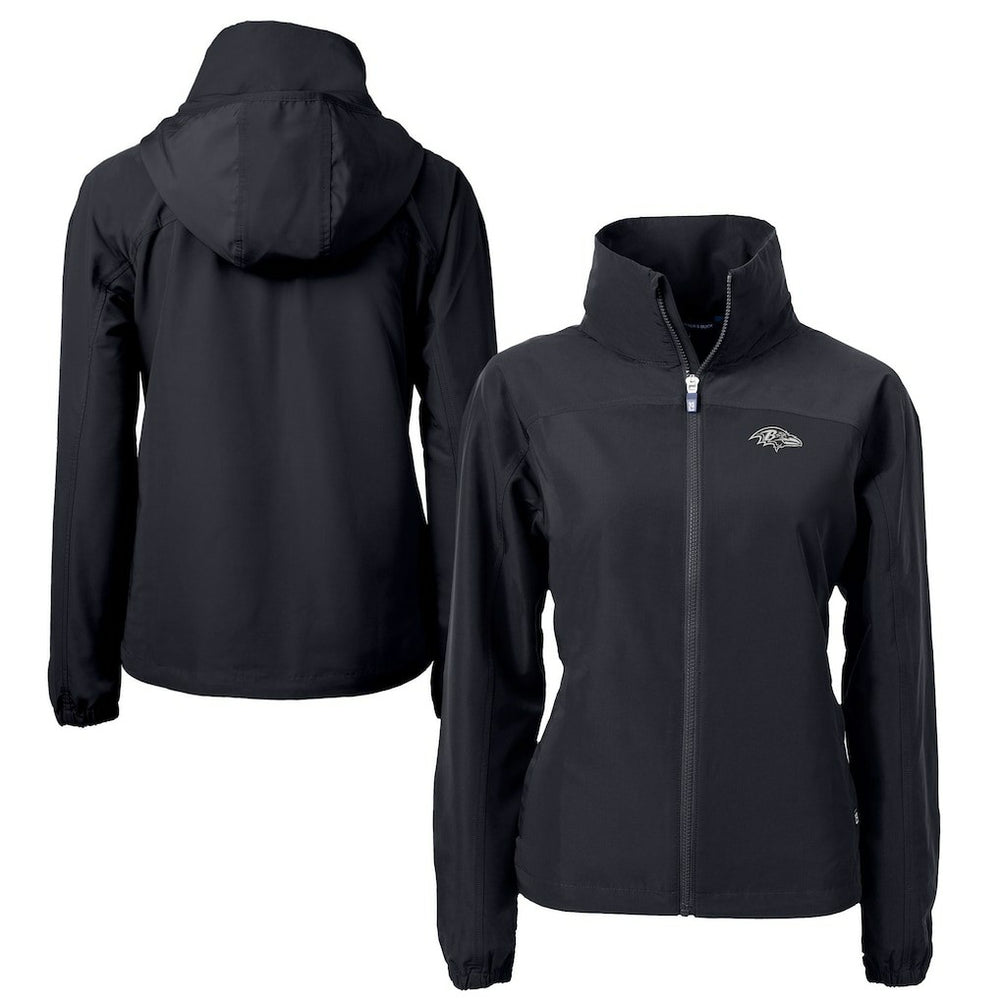 Baltimore Ravens Cutter & Buck Women's Charter Eco Recycled Full-Zip Hoodie Jacket - Black on sale