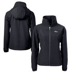 Baltimore Ravens Cutter & Buck Women's Charter Eco Recycled Full-Zip Hoodie Jacket - Black on sale