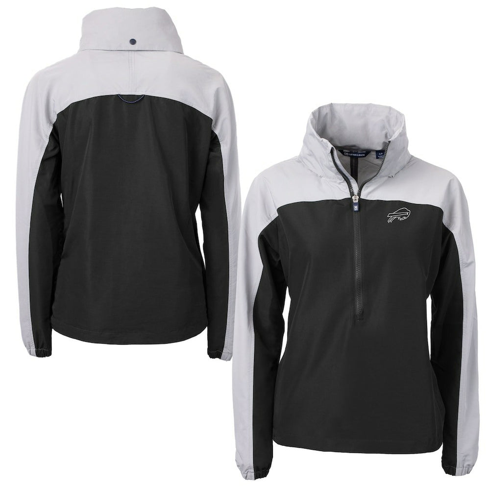 Buffalo Bills Cutter & Buck Women's Charter Eco Recycled Half-Zip Hoodie Anorak Jacket - Black online