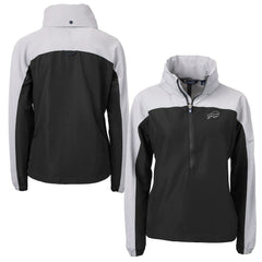 Buffalo Bills Cutter & Buck Women's Charter Eco Recycled Half-Zip Hoodie Anorak Jacket - Black online
