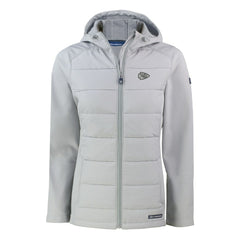 Kansas City Chiefs Cutter & Buck Women's Evoke Hybrid Eco Softshell Recycled Full-Zip Hoodie Jacket - Gray cheap