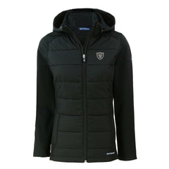 Las Vegas Raiders Cutter & Buck Women's Evoke Hybrid Eco Softshell Recycled Full-Zip Hoodie Jacket - Black on sale