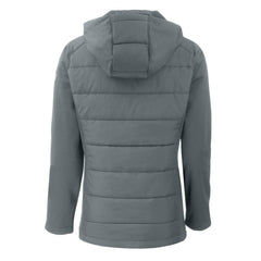 Las Vegas Raiders Cutter & Buck Women's Evoke Hybrid Eco Softshell Recycled Full-Zip Hoodie Jacket - Dark Gray for sale