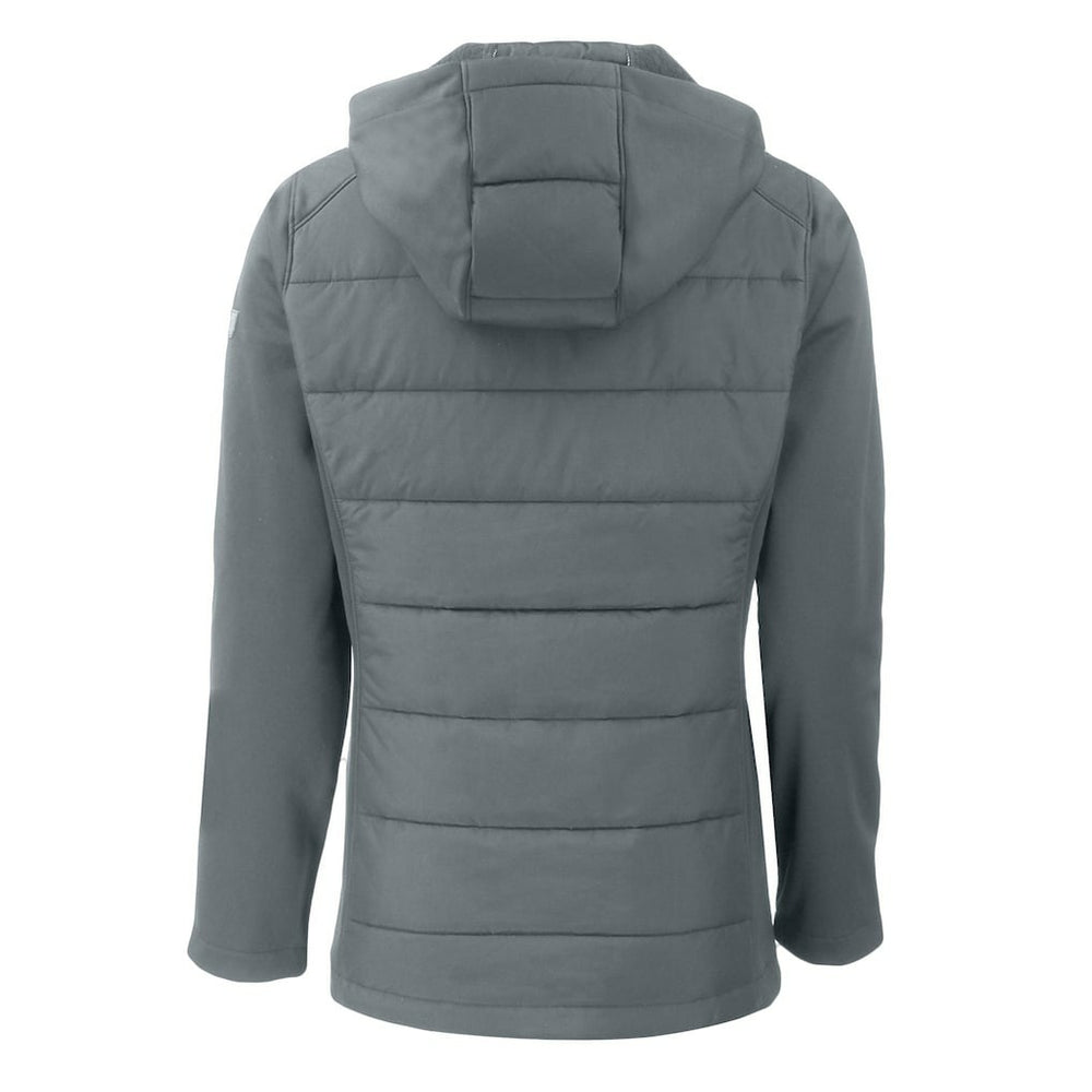 Buffalo Bills Cutter & Buck Women's Evoke Hybrid Eco Softshell Recycled Full-Zip Hoodie Jacket - Dark Gray sale