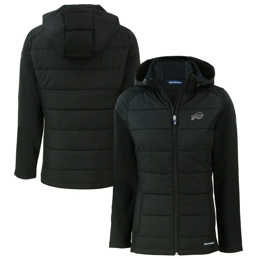 Buffalo Bills Cutter & Buck Women's Evoke Hybrid Eco Softshell Recycled Full-Zip Hoodie Jacket - Black online