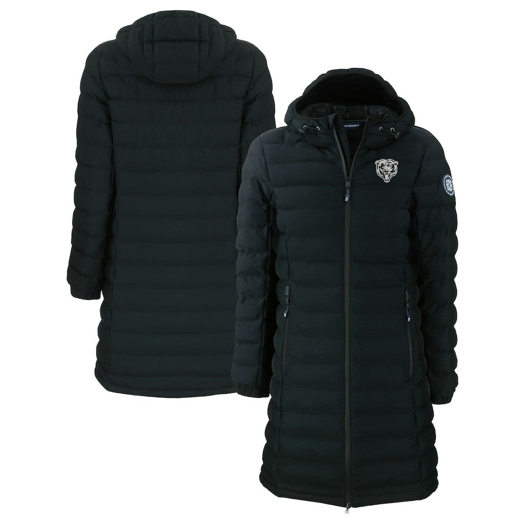Chicago Bears Cutter & Buck Women's Mission Ridge Repreve Eco Insulated Full-Zip Hoodie Long Puffer Jacket - Black discount