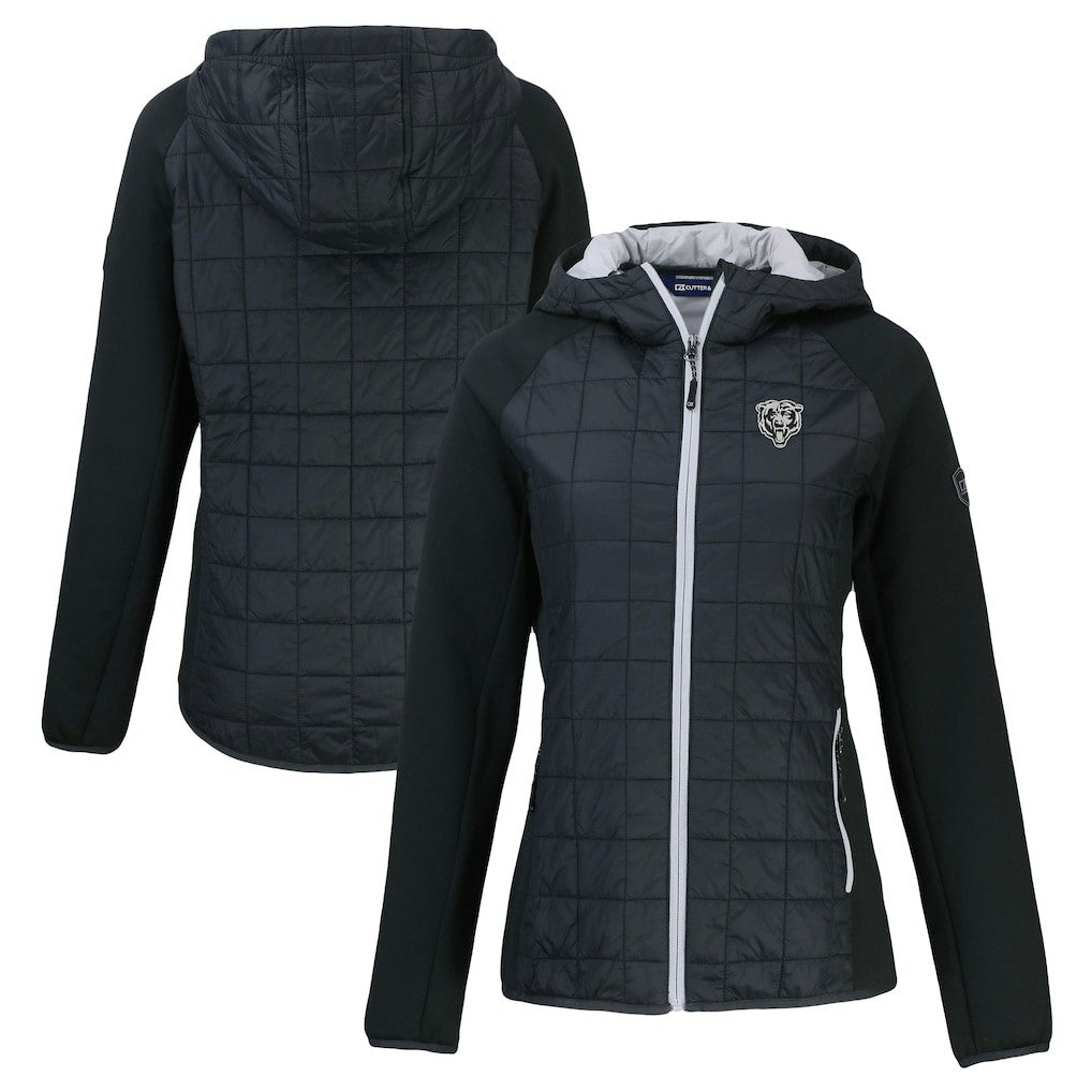 Chicago Bears Cutter & Buck Women's Rainier PrimaLoft Eco Hybrid Full-Zip Hoodie Jacket - Black outlet