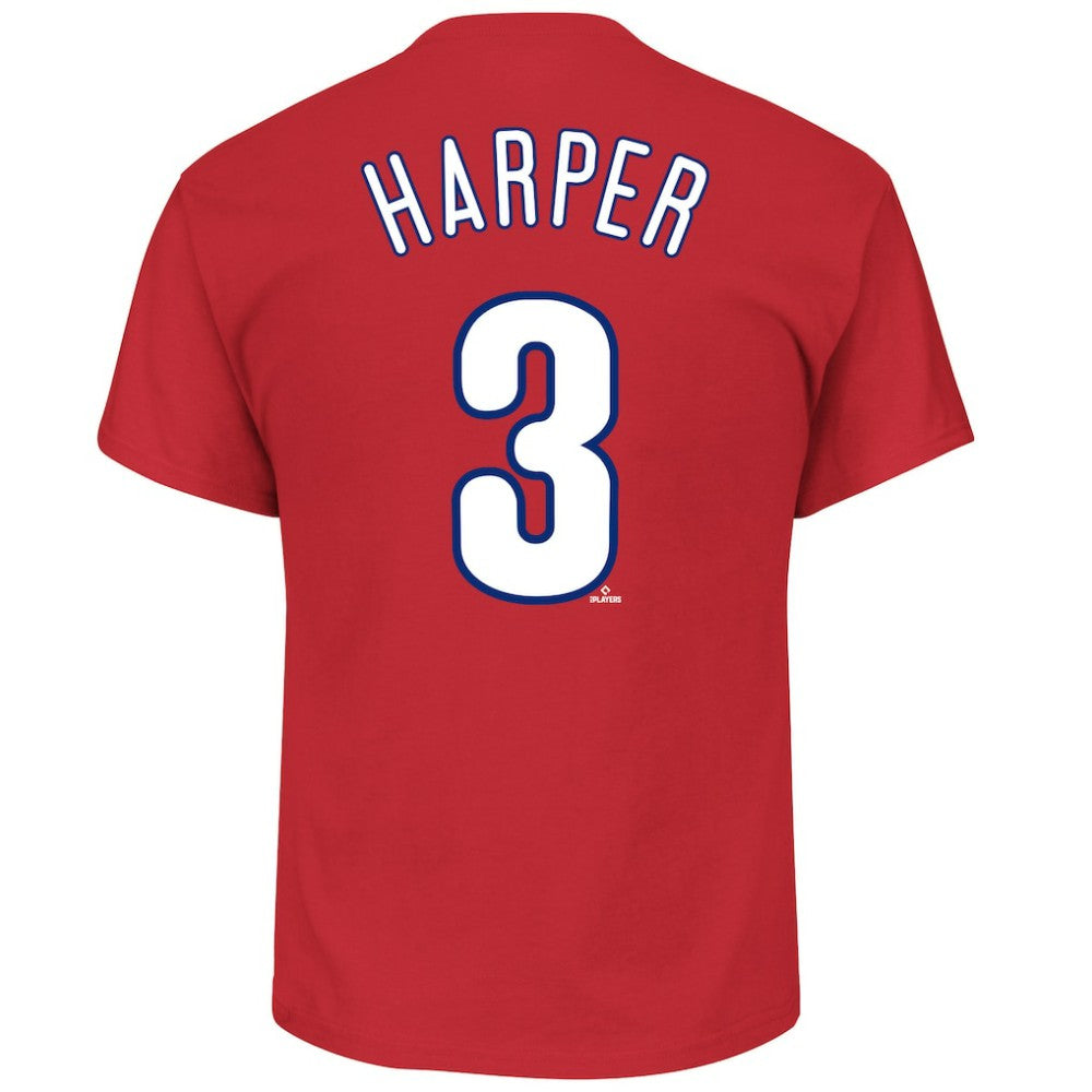 Bryce Harper Philadelphia Phillies Big & Tall Name & Number T-Shirt - Red