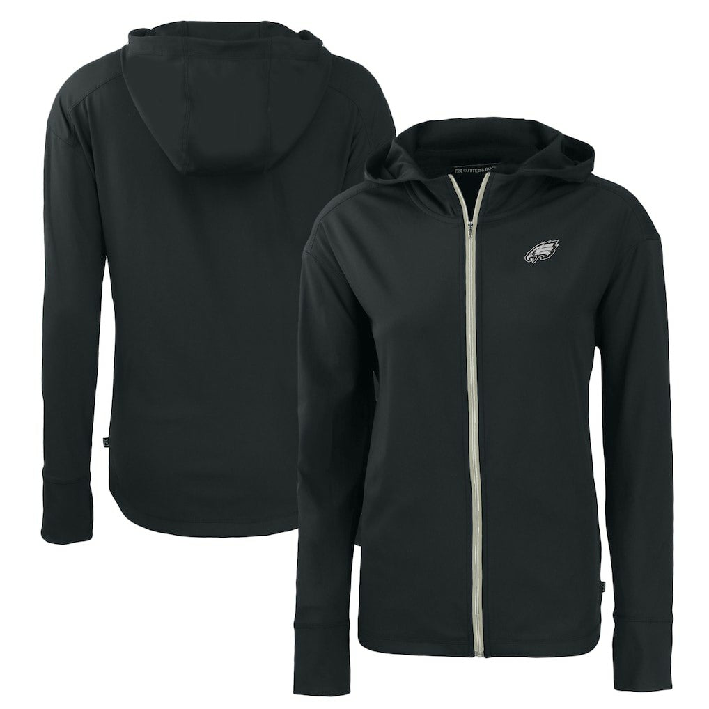 Philadelphia Eagles Cutter & Buck Women's Daybreak Eco Recycled Full-Zip Hoodie - Black discount