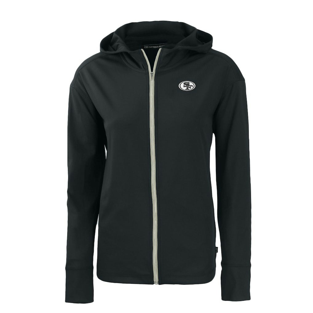 San Francisco 49ers Cutter & Buck Women's Daybreak Eco Recycled Full-Zip Hoodie - Black online