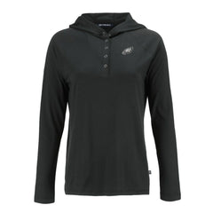 Philadelphia Eagles Cutter & Buck Women's Coastline Epic Comfort Eco Recycled Long Sleeve Hoodie T-Shirt - Black cheap