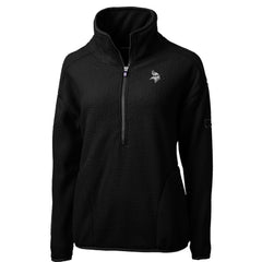 Minnesota Vikings Cutter & Buck Women's Cascade Eco Sherpa Fleece Half-Zip Jacket - Black for sale