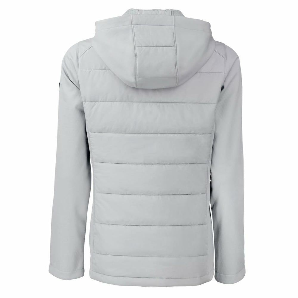 San Francisco 49ers Cutter & Buck Women's Evoke Hybrid Eco Softshell Recycled Full-Zip Hoodie Jacket - Gray discount