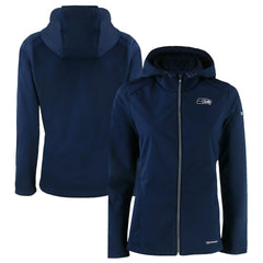 Seattle Seahawks Cutter & Buck Women's Evoke Eco Softshell Recycled Full-Zip Hoodie Jacket - College Navy online