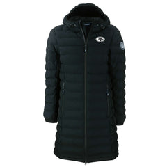 San Francisco 49ers Cutter & Buck Women's Mission Ridge Repreve Eco Insulated Full-Zip Hoodie Long Puffer Jacket - Black for sale