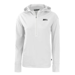 Seattle Seahawks Cutter & Buck Women's Daybreak Eco Recycled Half-Zip Hoodie - White outlet