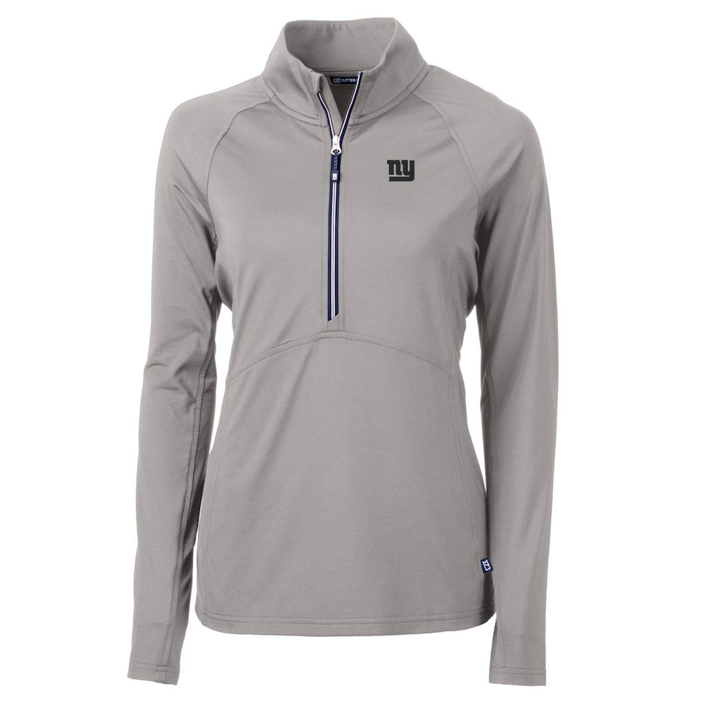 New York Giants Cutter & Buck Women's Adapt Eco Knit Stretch Recycled Raglan Half-Zip Top - Gray sale