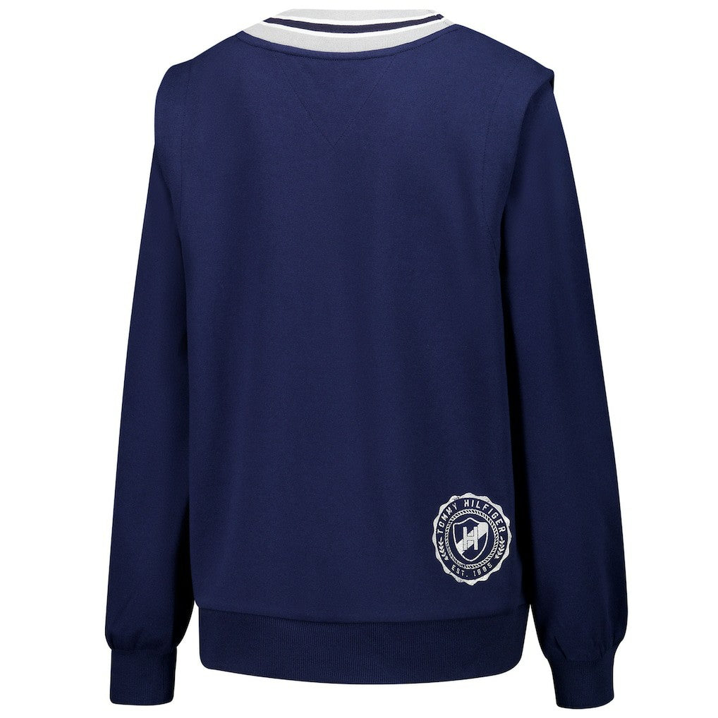 Dallas Cowboys Tommy Hilfiger Women's Alice V-Neck Pullover Sweatshirt - Navy cheap