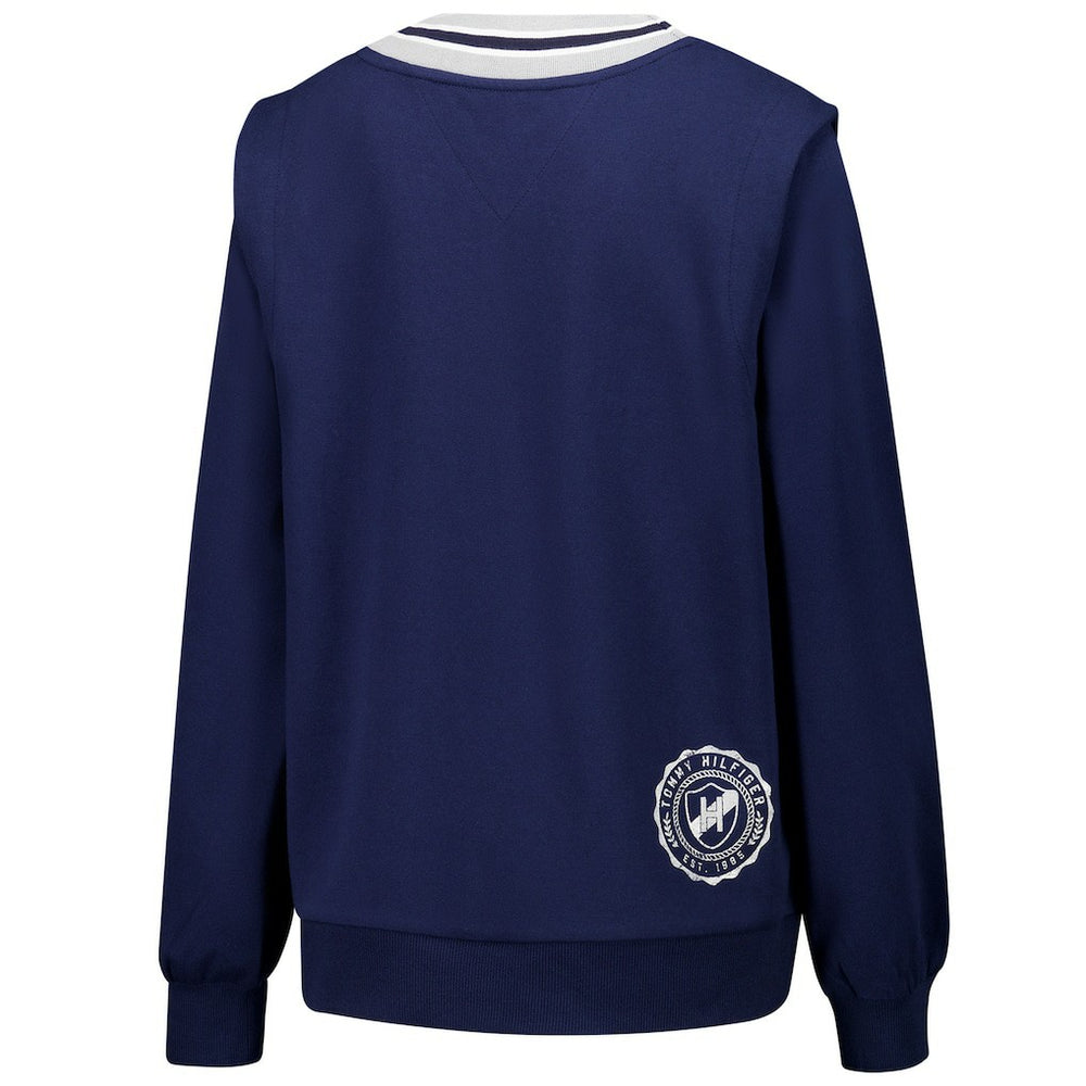 Dallas Cowboys Tommy Hilfiger Women's Alice V-Neck Pullover Sweatshirt - Navy cheap
