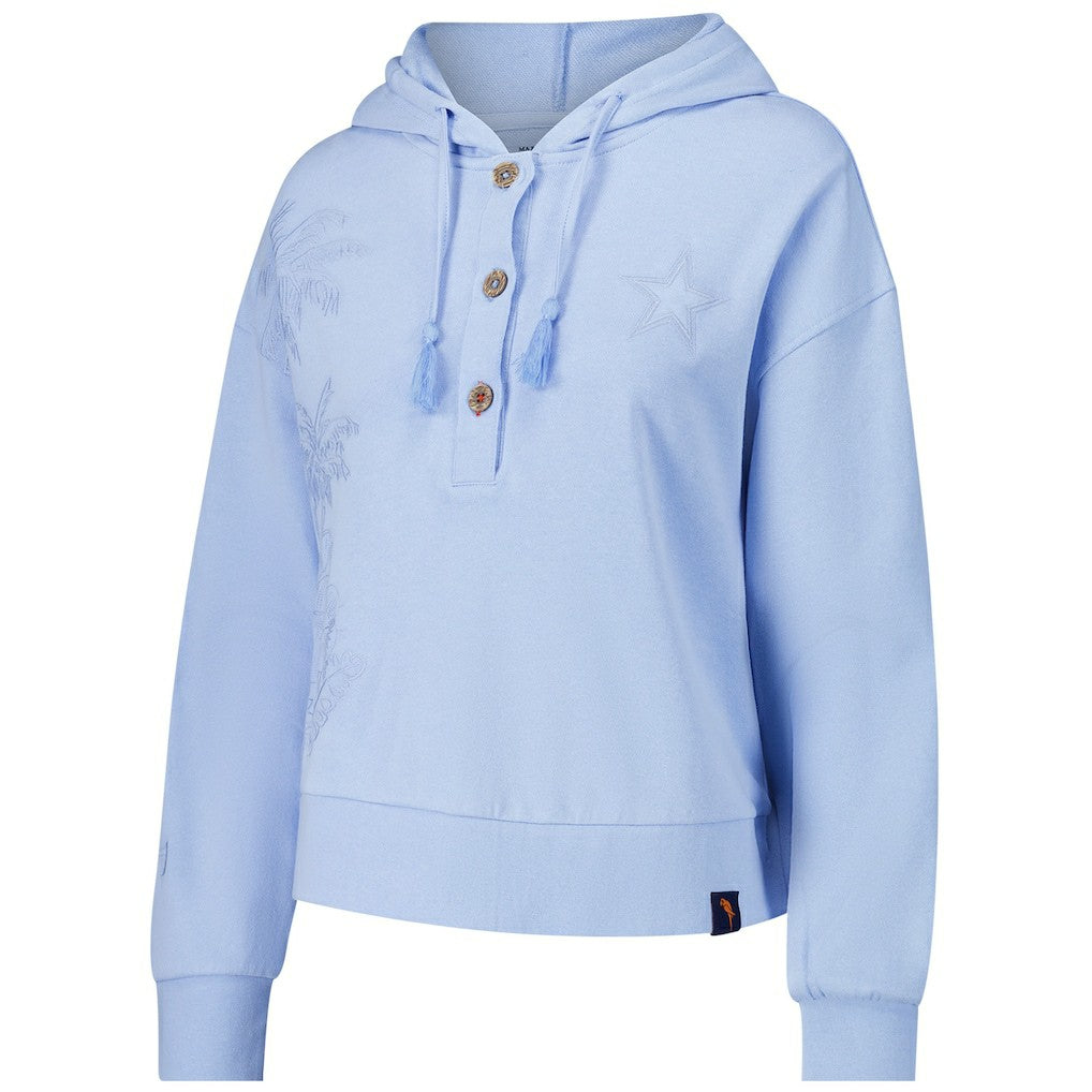 Dallas Cowboys Margaritaville Women's Island Dream Solid Pullover Hoodie - Light Blue cheap
