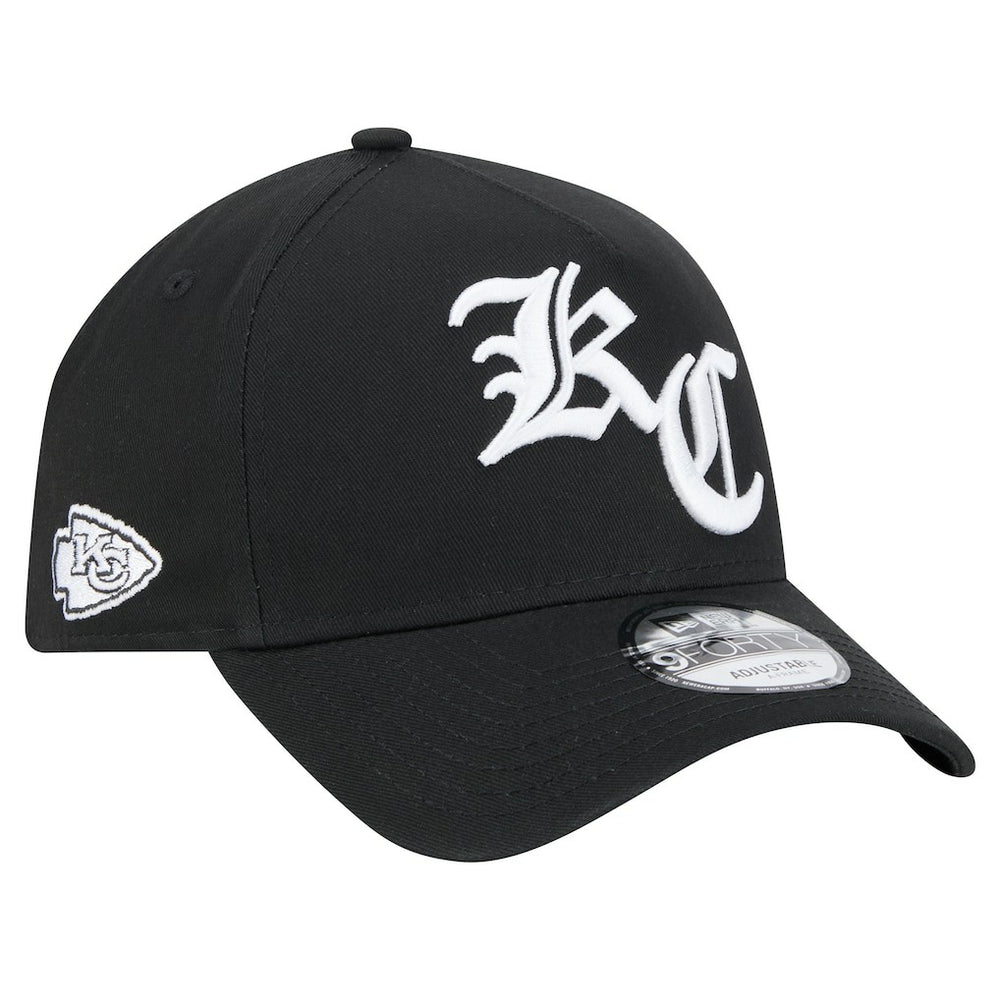 Kansas City Chiefs New Era Mystic 9FORTY A-Frame Adjustable Hat - Black cheap
