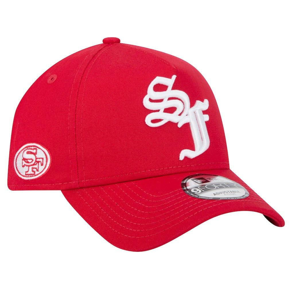 San Francisco 49ers New Era Mystic 9FORTY A-Frame Adjustable Hat - Scarlet on sale