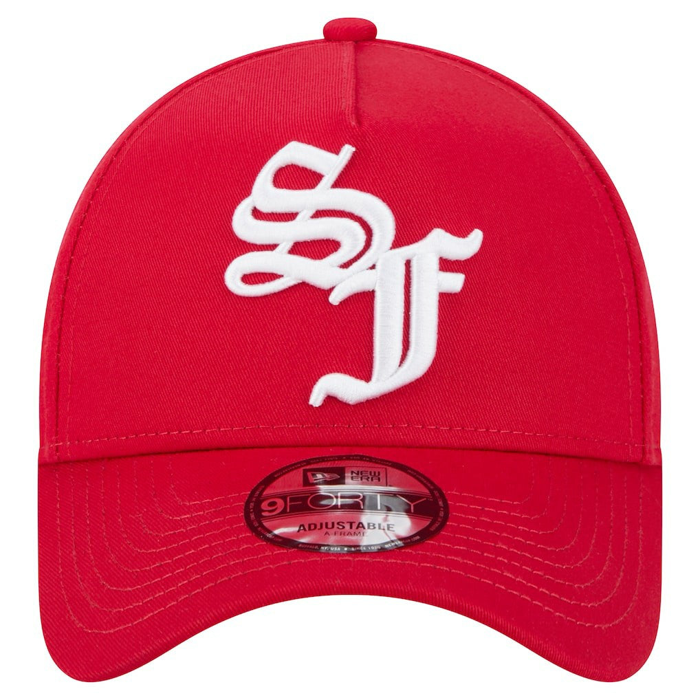 San Francisco 49ers New Era Mystic 9FORTY A-Frame Adjustable Hat - Scarlet on sale