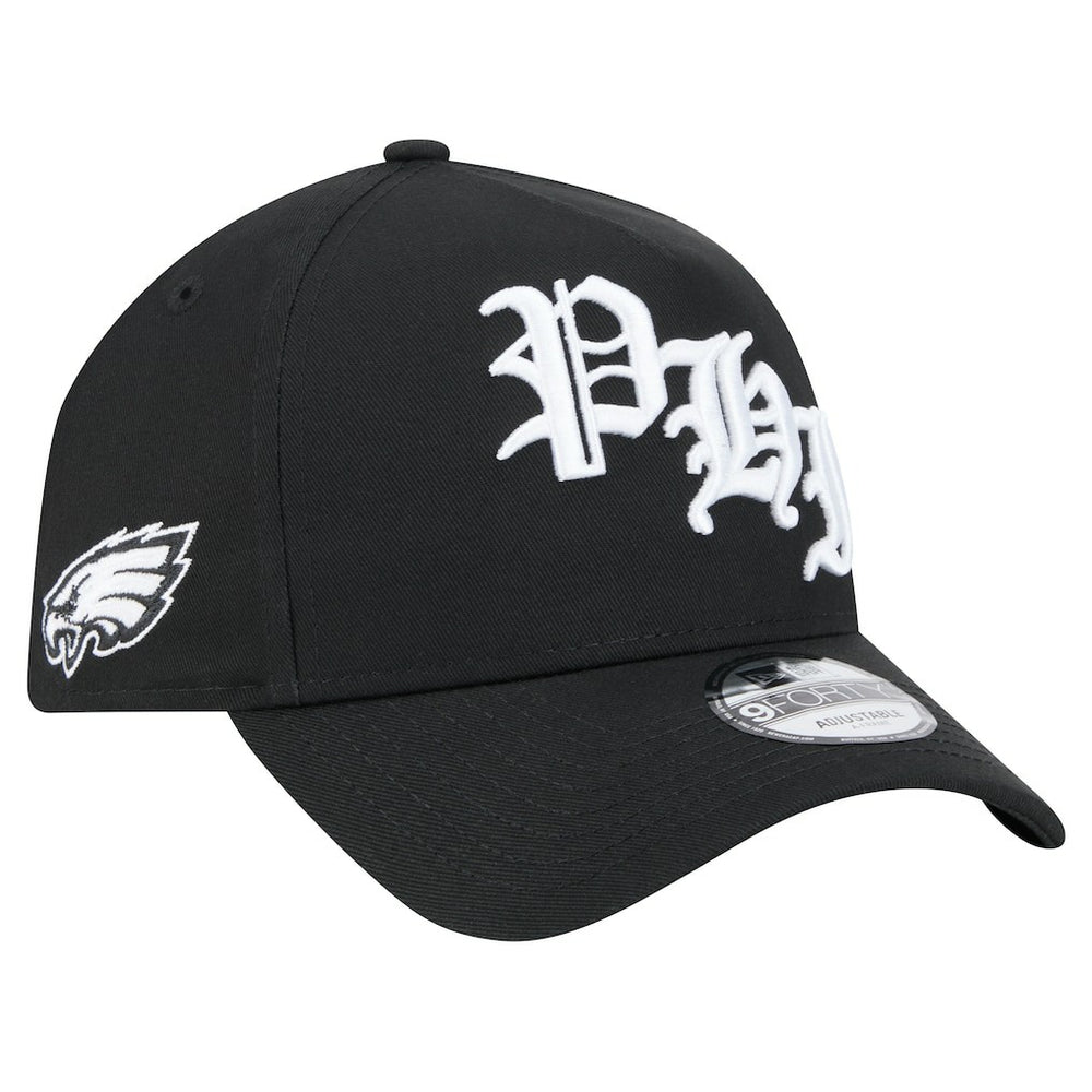 Philadelphia Eagles New Era Mystic 9FORTY A-Frame Adjustable Hat - Black sale