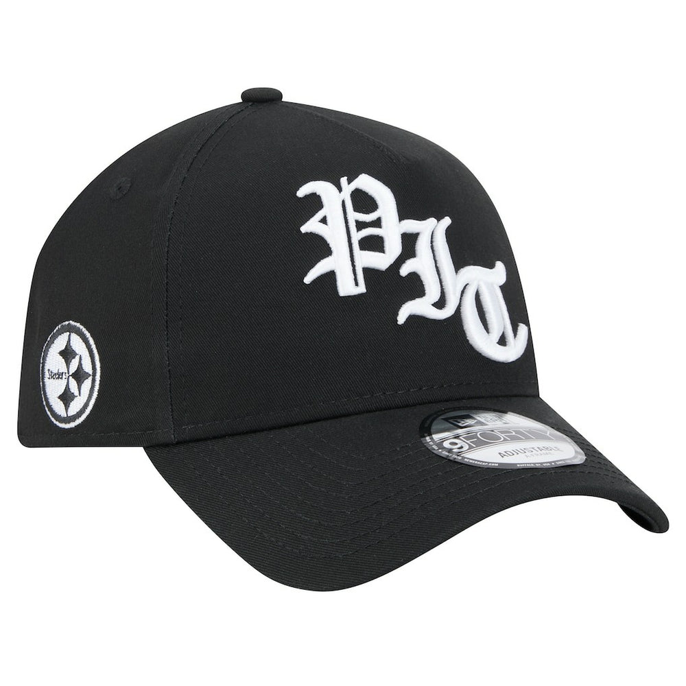 Pittsburgh Steelers New Era Mystic 9FORTY A-Frame Adjustable Hat - Black sale