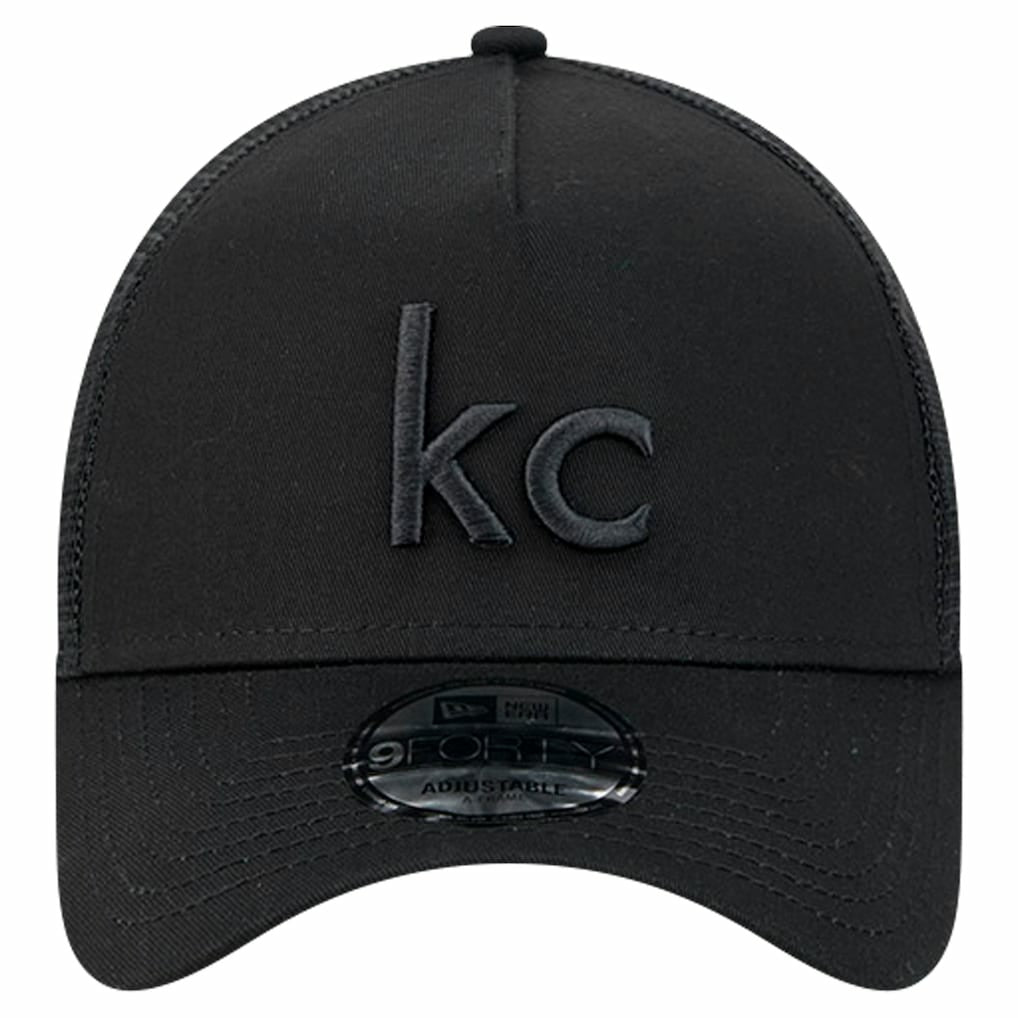 Kansas City Chiefs New Era Domain 9FORTY A-Frame Trucker Adjustable Hat - Black online