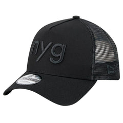 New York Giants New Era Domain 9FORTY A-Frame Trucker Adjustable Hat - Black on sale