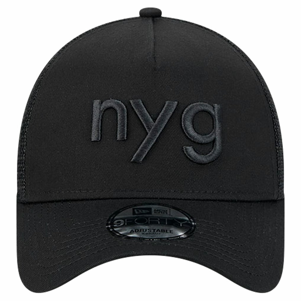 New York Giants New Era Domain 9FORTY A-Frame Trucker Adjustable Hat - Black on sale